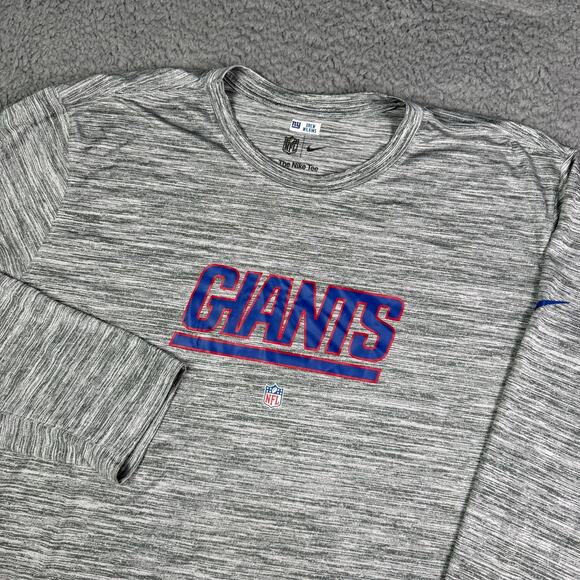 Nike New York Giants Shirt Mens 2XL Gray Velocity Dri-Fit Player Team Issue - Picture 1 of 8
